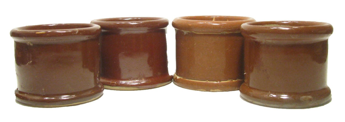 1880s Antique English Ironstone Pottery Jars, S/4