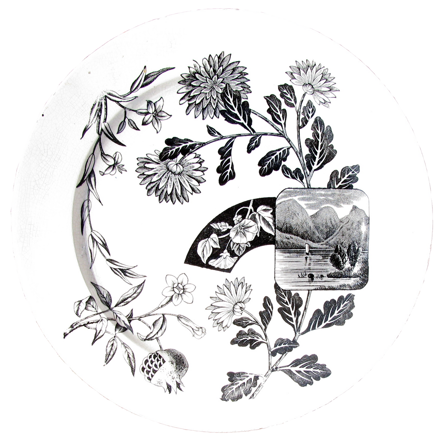 1881 English Aesthetic Movement Staffordshire Transferware Collection, 39 Pieces