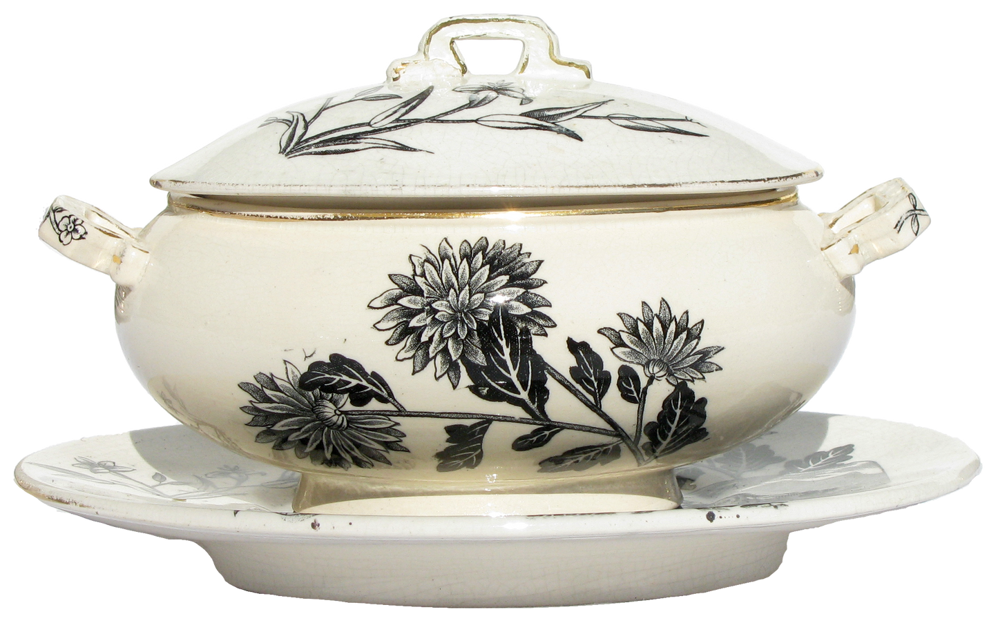 1881 English Aesthetic Movement Staffordshire Transferware Collection, 39 Pieces