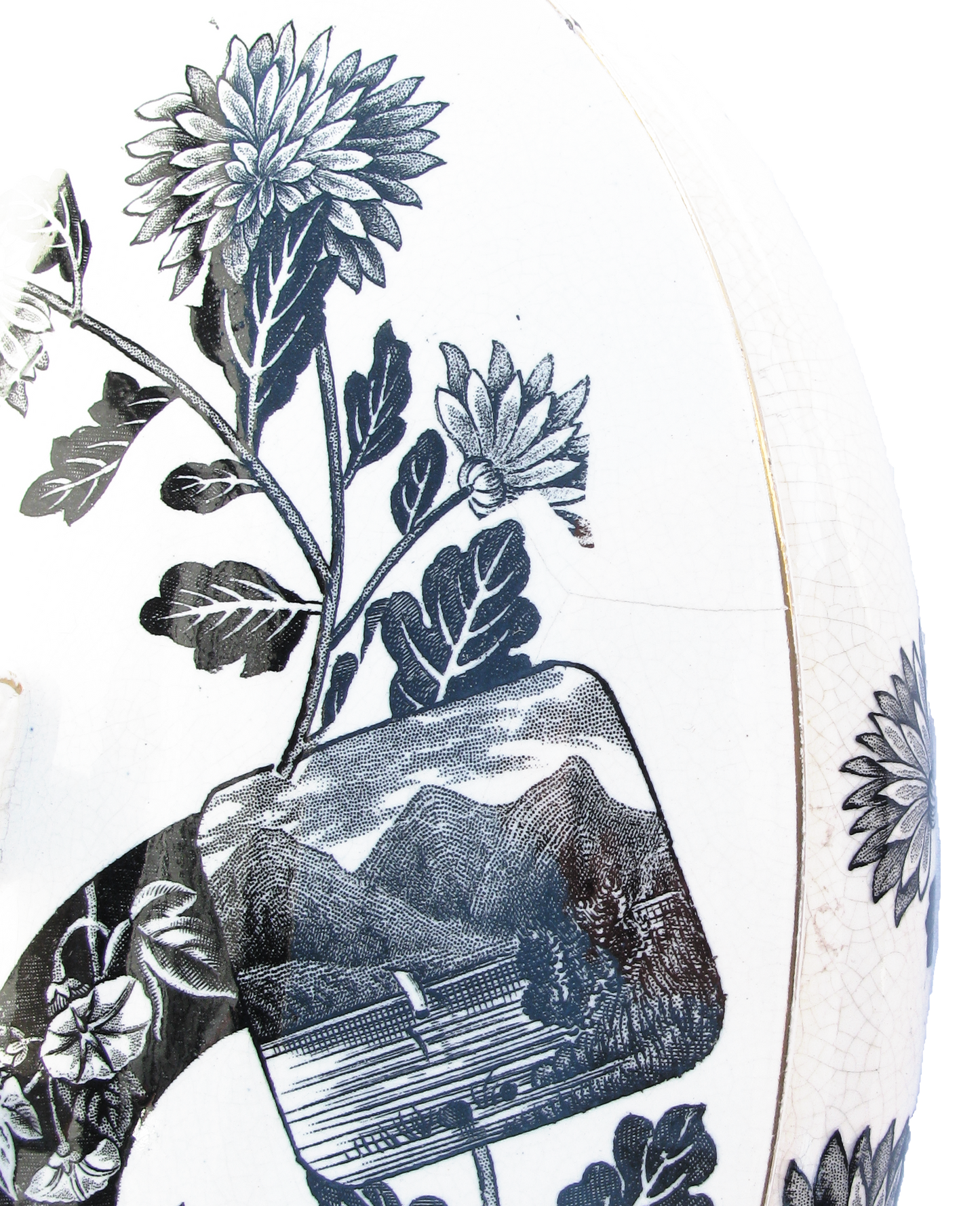 1881 English Aesthetic Movement Staffordshire Transferware Collection, 39 Pieces