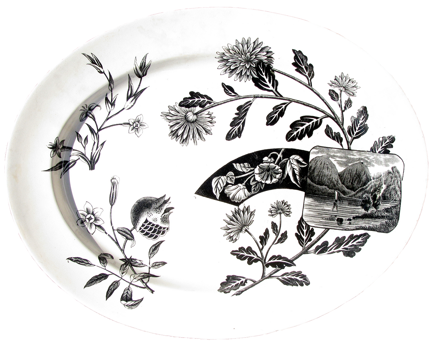 1881 English Aesthetic Movement Staffordshire Transferware Collection, 39 Pieces