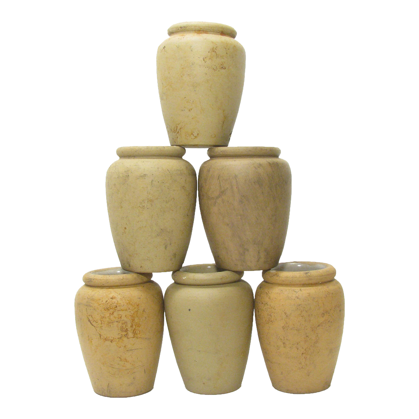 Antique English Unglazed Olive Jars C.1880, Set of 6