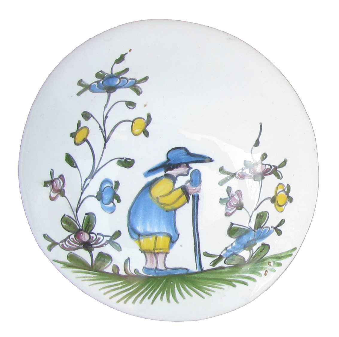 Collection of French Quimper & Dutch Delft Style Pottery, Set of 3