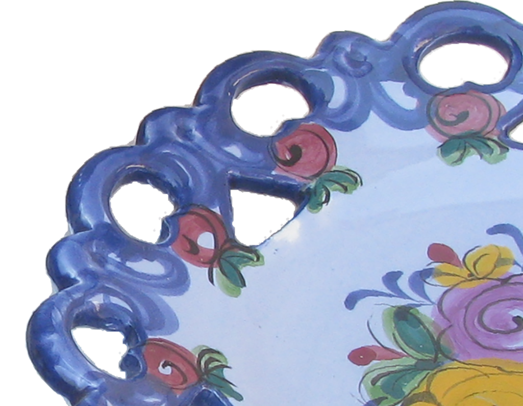 Collection of Vintage Blue Portuguese Terracotta Pottery