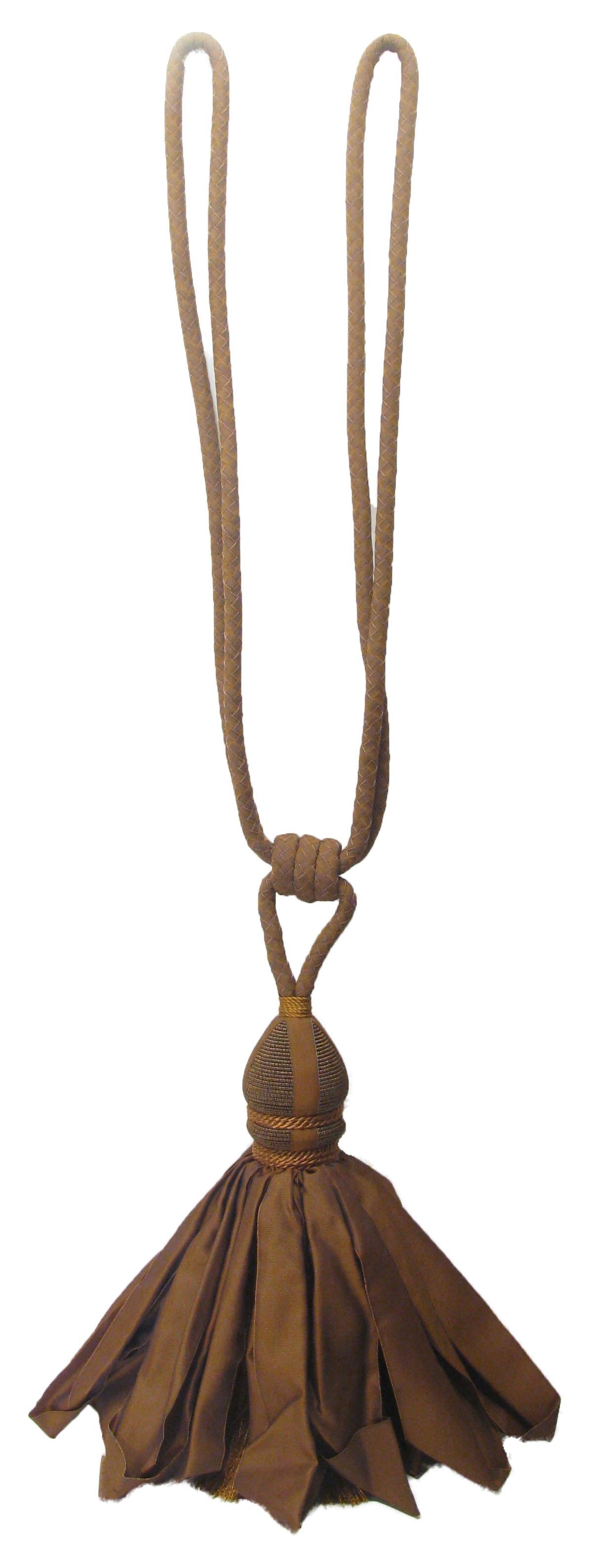 Copper Hued Tiebacks With Ballgown Tassels - a Pair