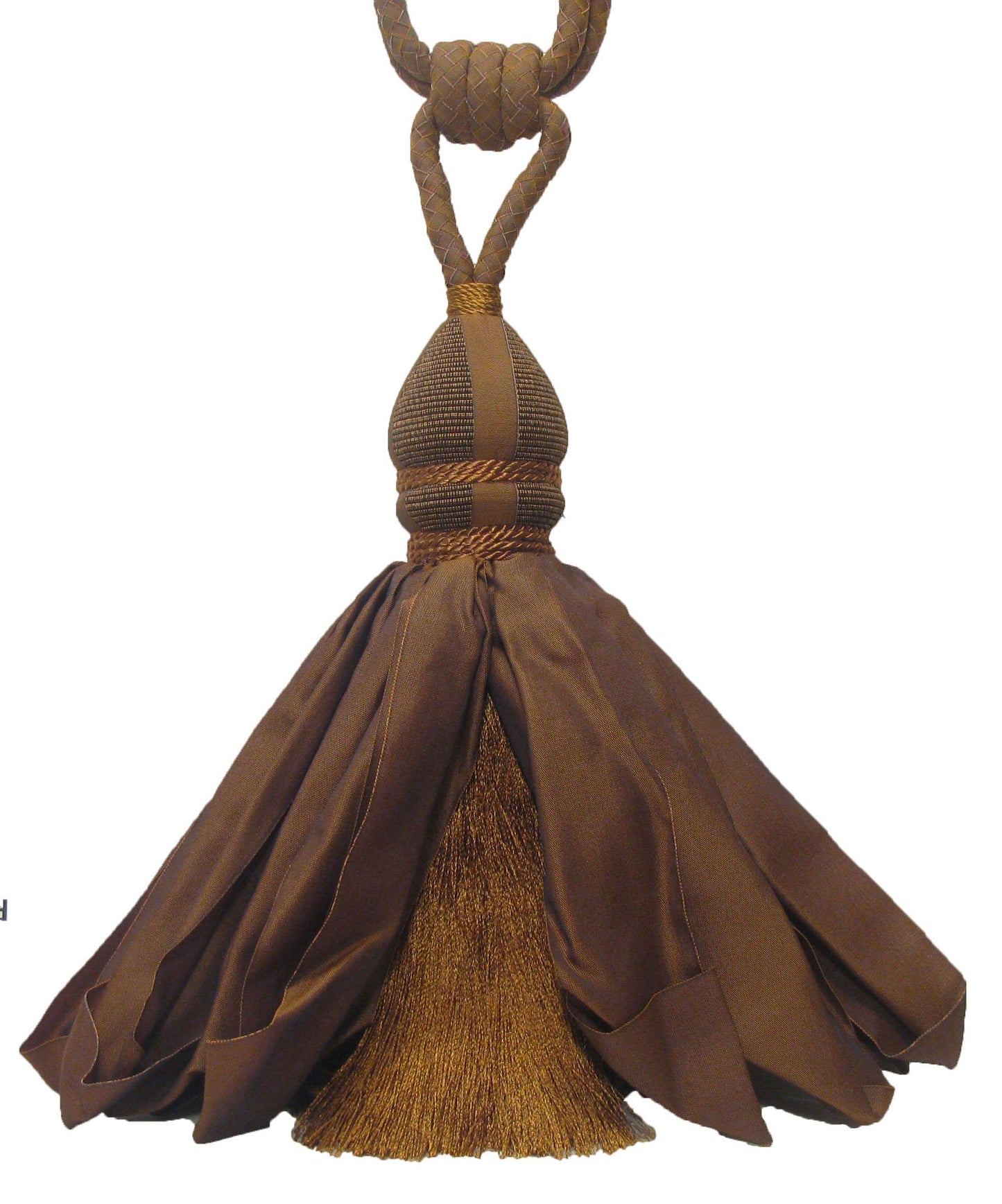 Copper Hued Tiebacks With Ballgown Tassels - a Pair