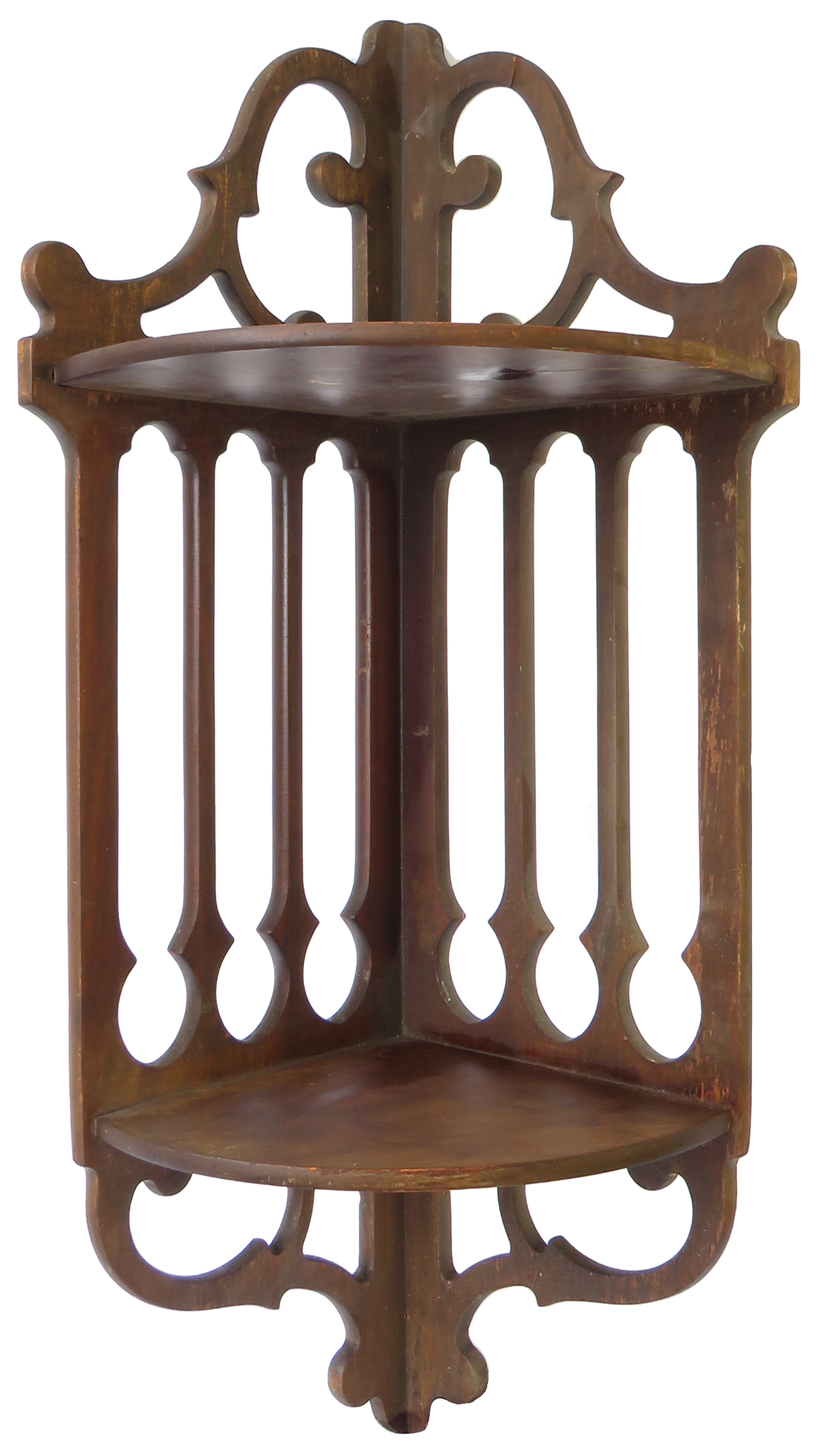 Early 20th C. Chippendale Corner Wall Shelf