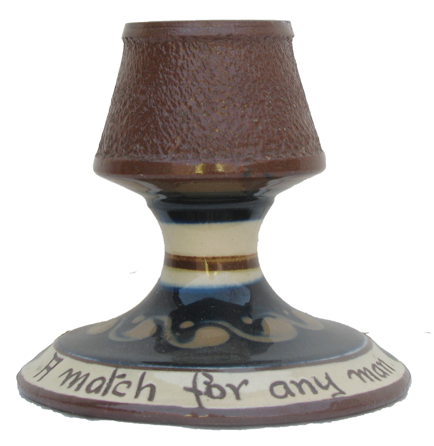 English Torquay Redware Pottery Match Striker