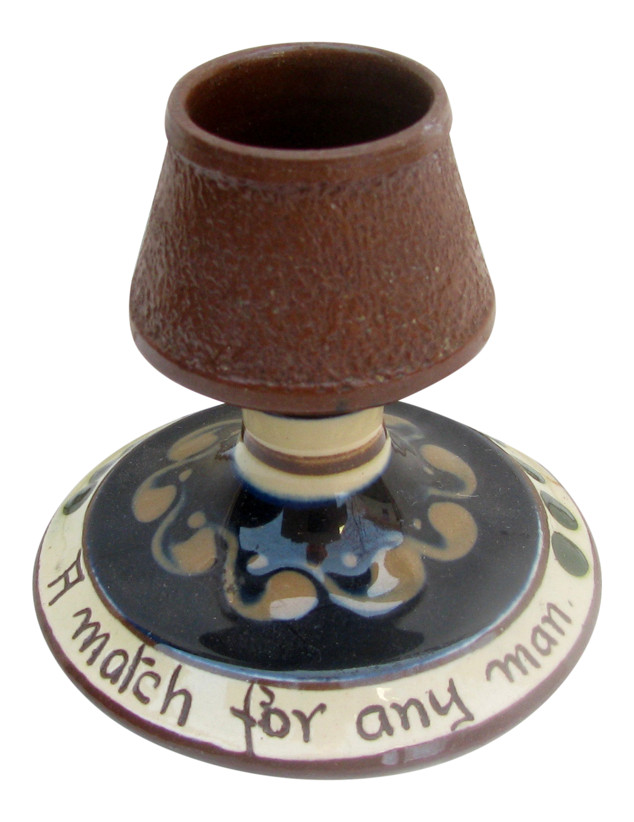 English Torquay Redware Pottery Match Striker