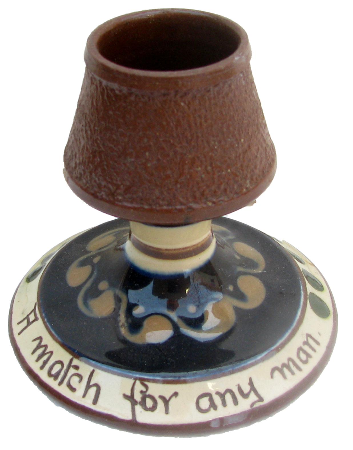English Torquay Redware Pottery Match Striker