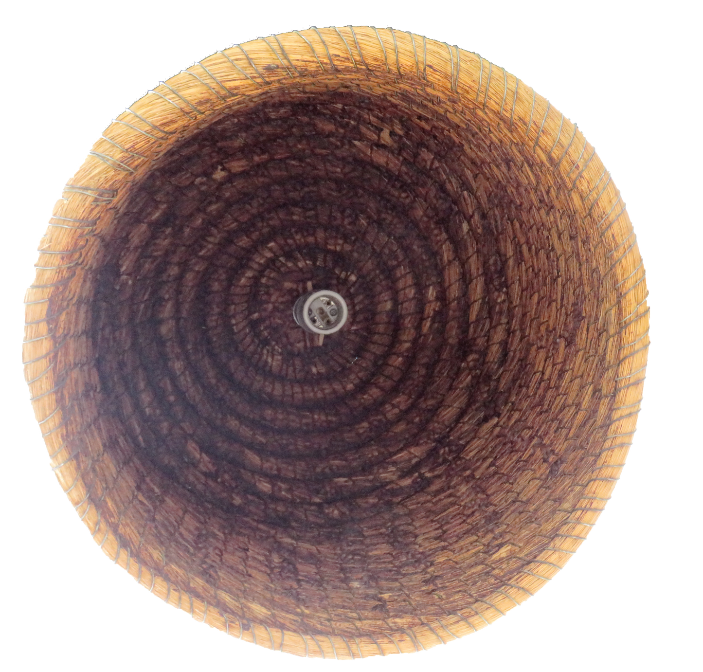 French Beehive / Skep Hanging Pendant Light Fixture