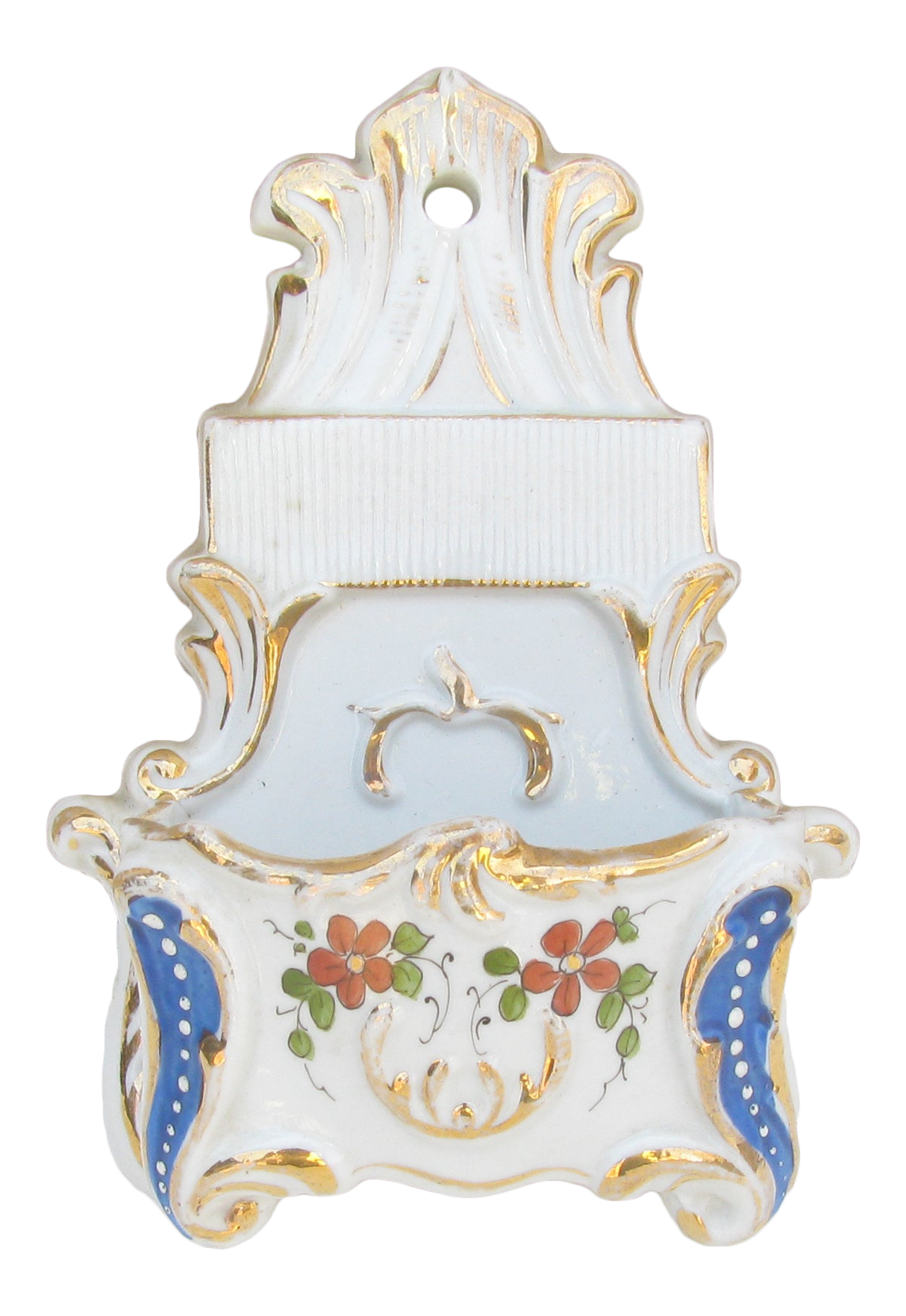 Hand-Painted Porcelain Match Keeper / Striker