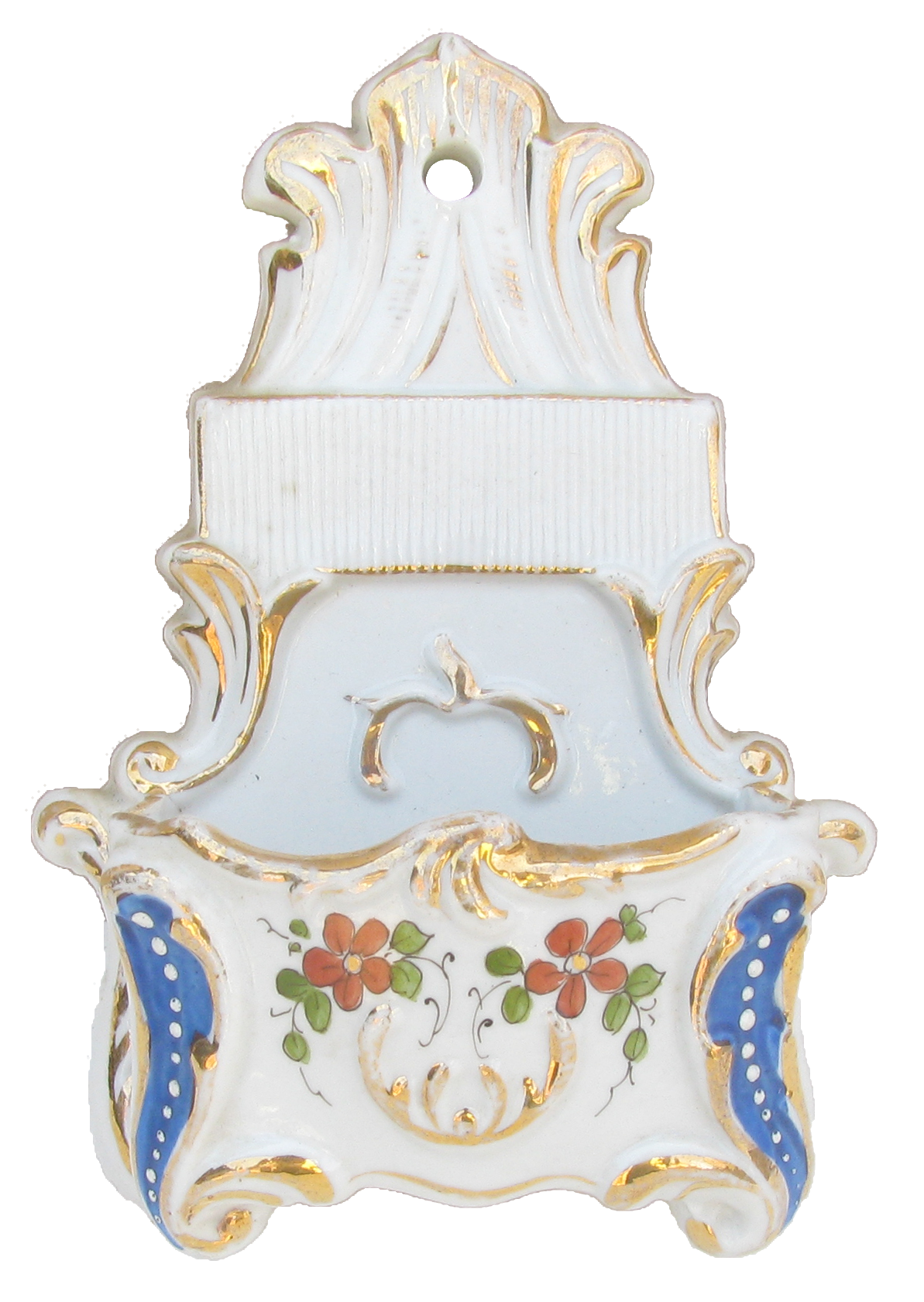 Hand-Painted Porcelain Match Keeper / Striker