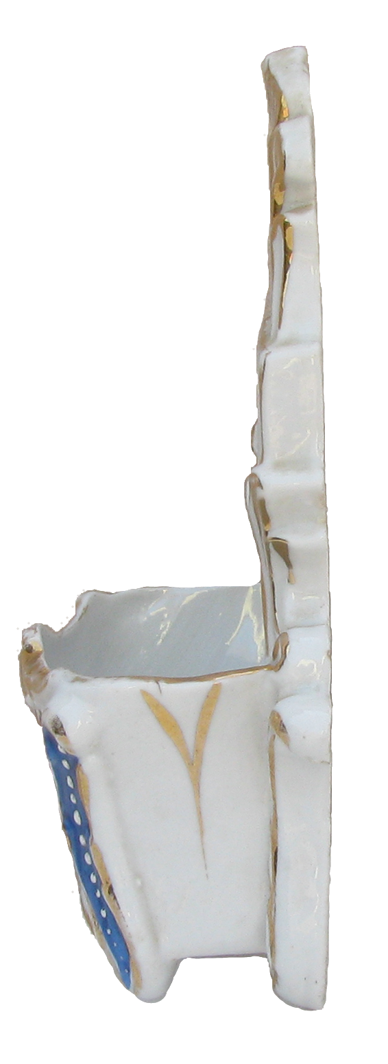 Hand-Painted Porcelain Match Keeper / Striker