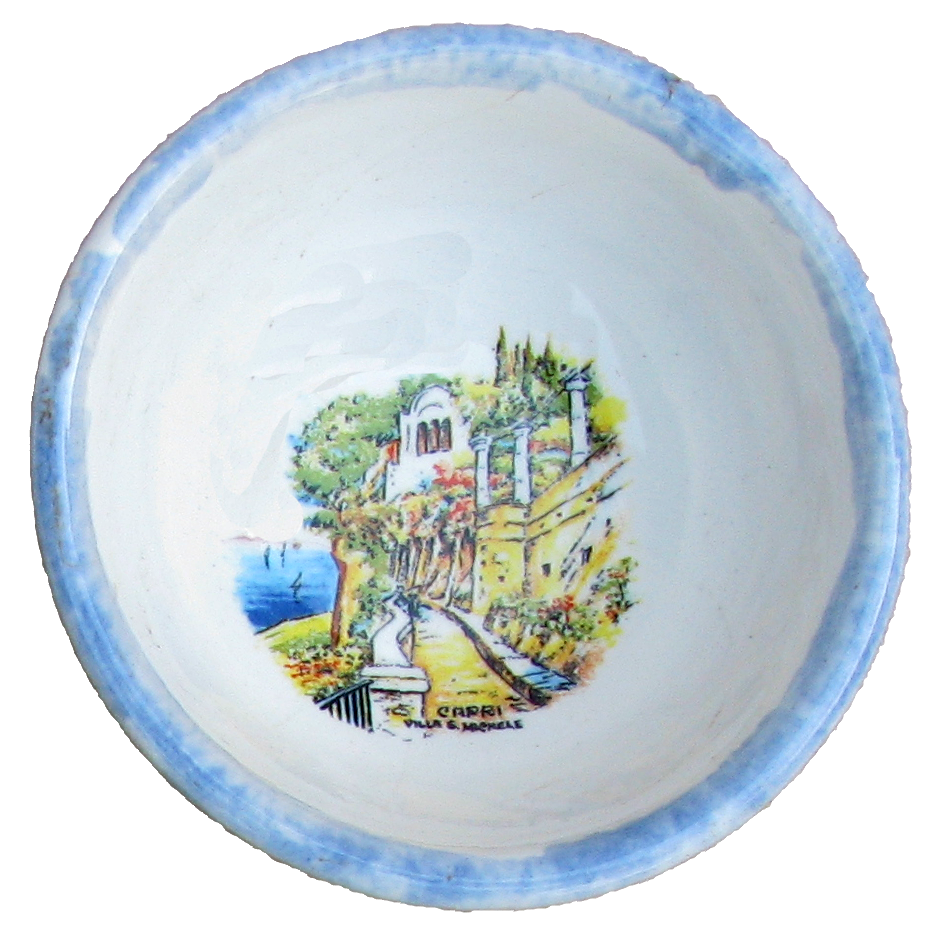Mediterranean Island Souvenir Dishes, Set of 3