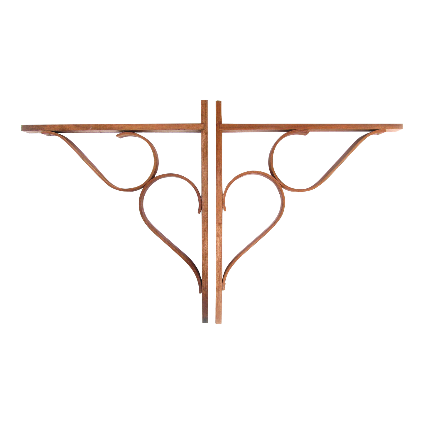 Mid-Century Danish Modern Bentwood Shelf Brackets / Braces / Supports- a Pair