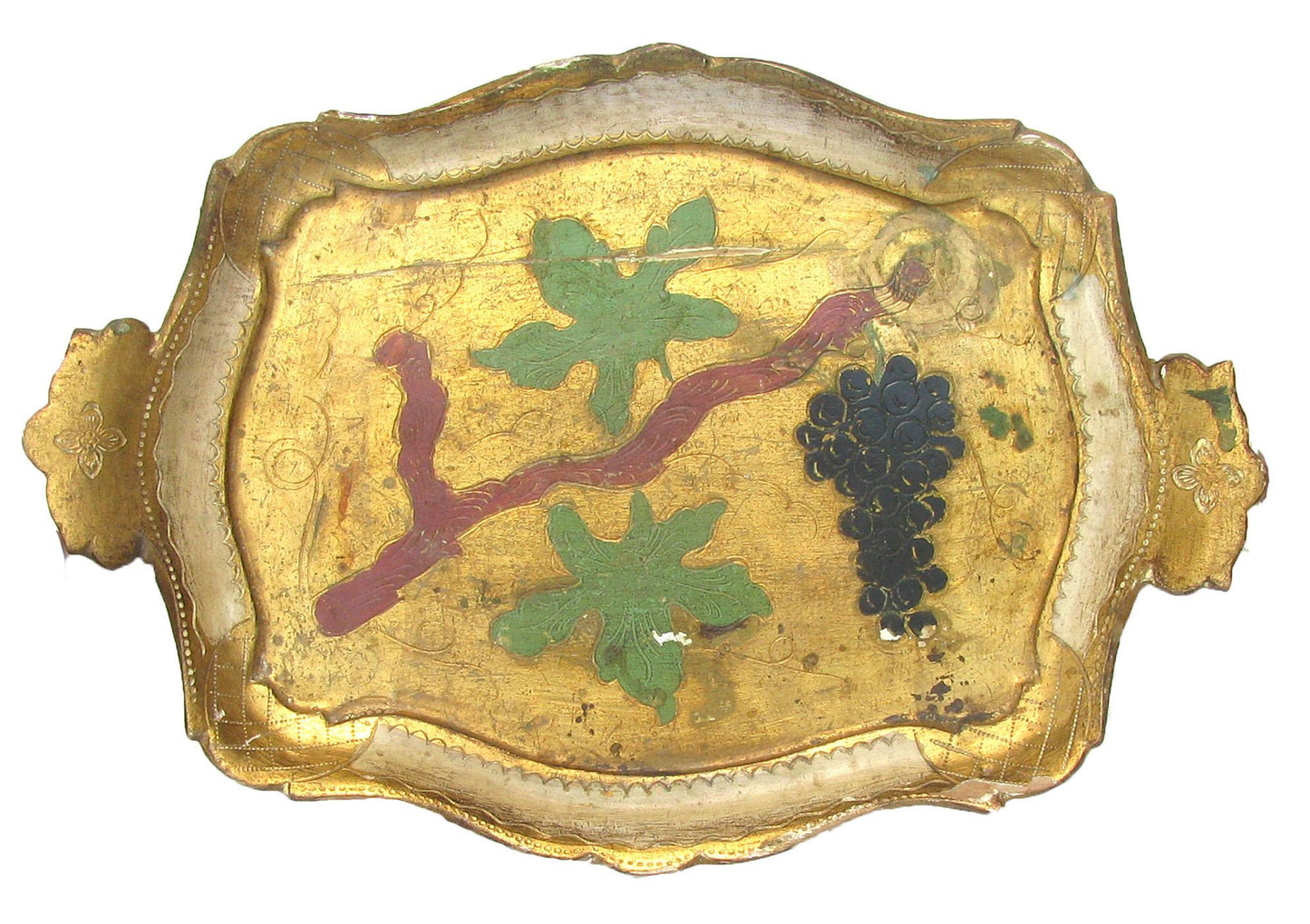 Mid-Century Italian Florentine Gilt Boxes & Tray, Set of 4