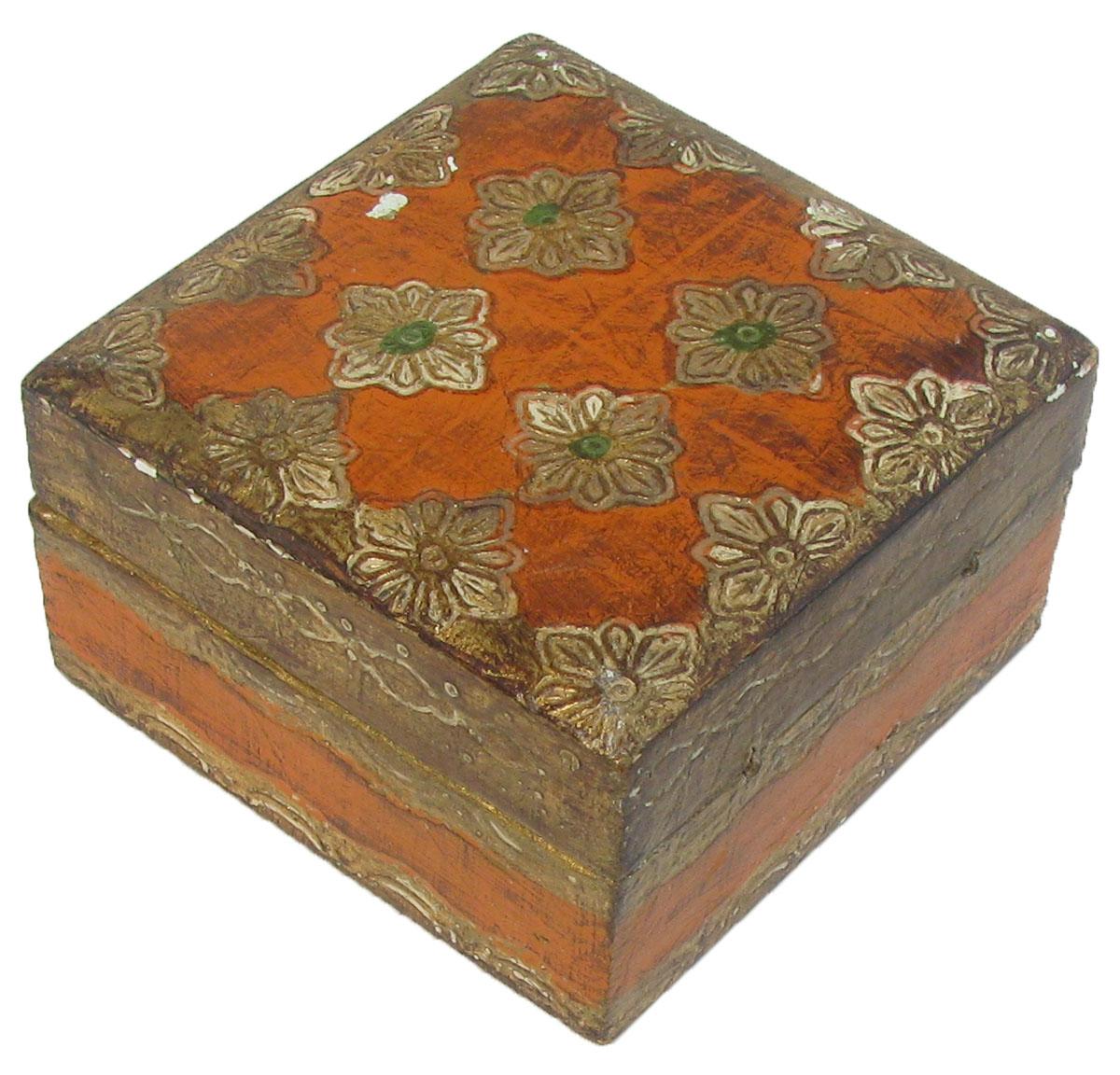 Mid-Century Italian Florentine Gilt Boxes & Tray, Set of 4