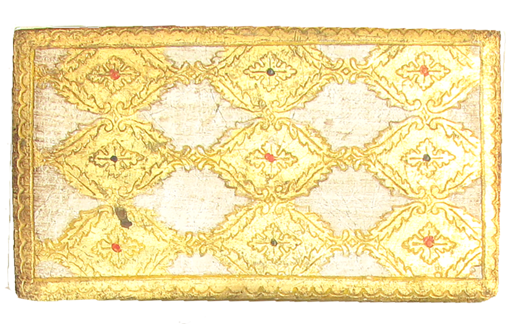 Midcentury Italian Florentine Giltwood Tray & Box, Set of 2
