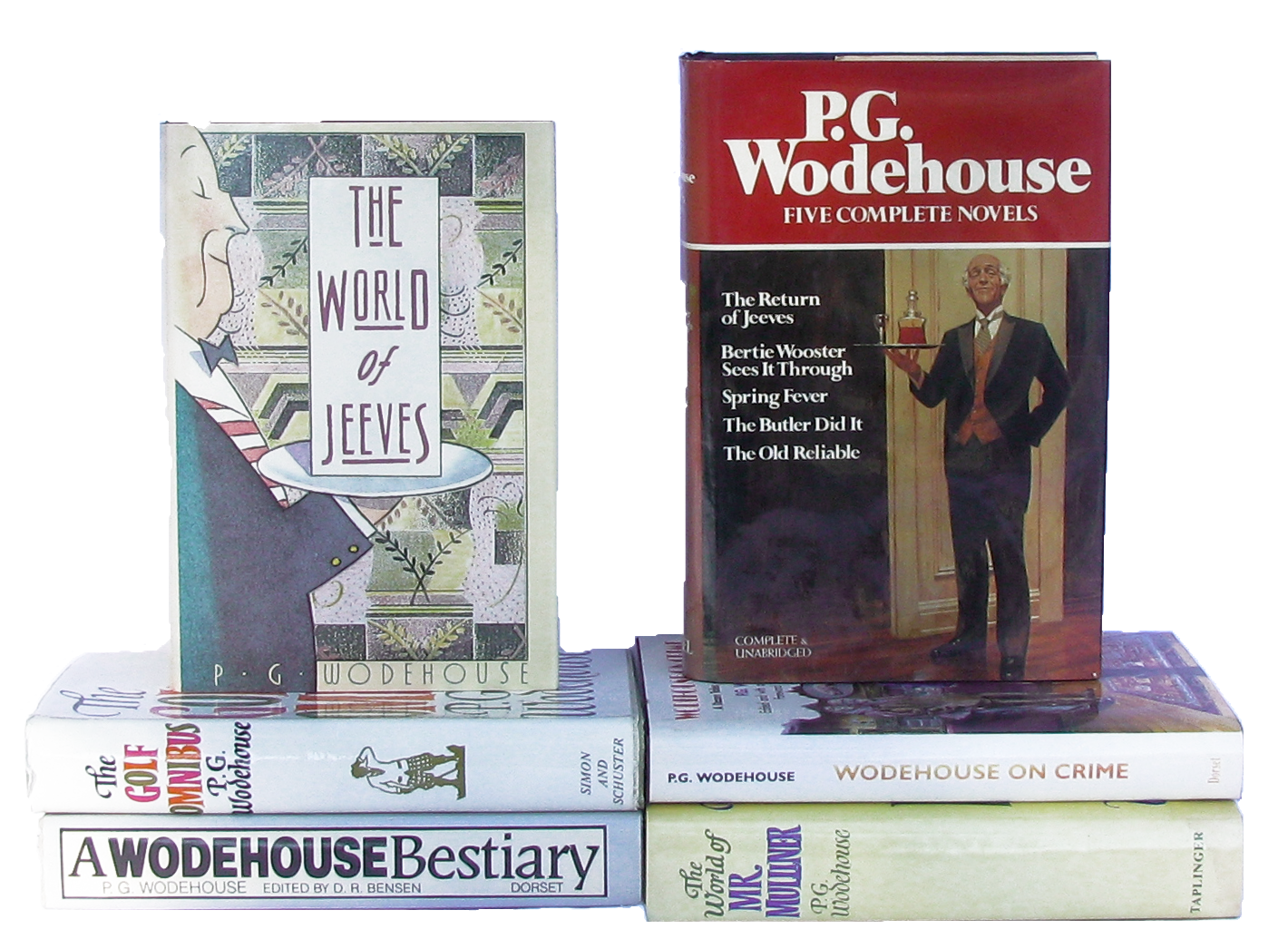 Midcentury P. G. Wodehouse Book Collection, Set of 6