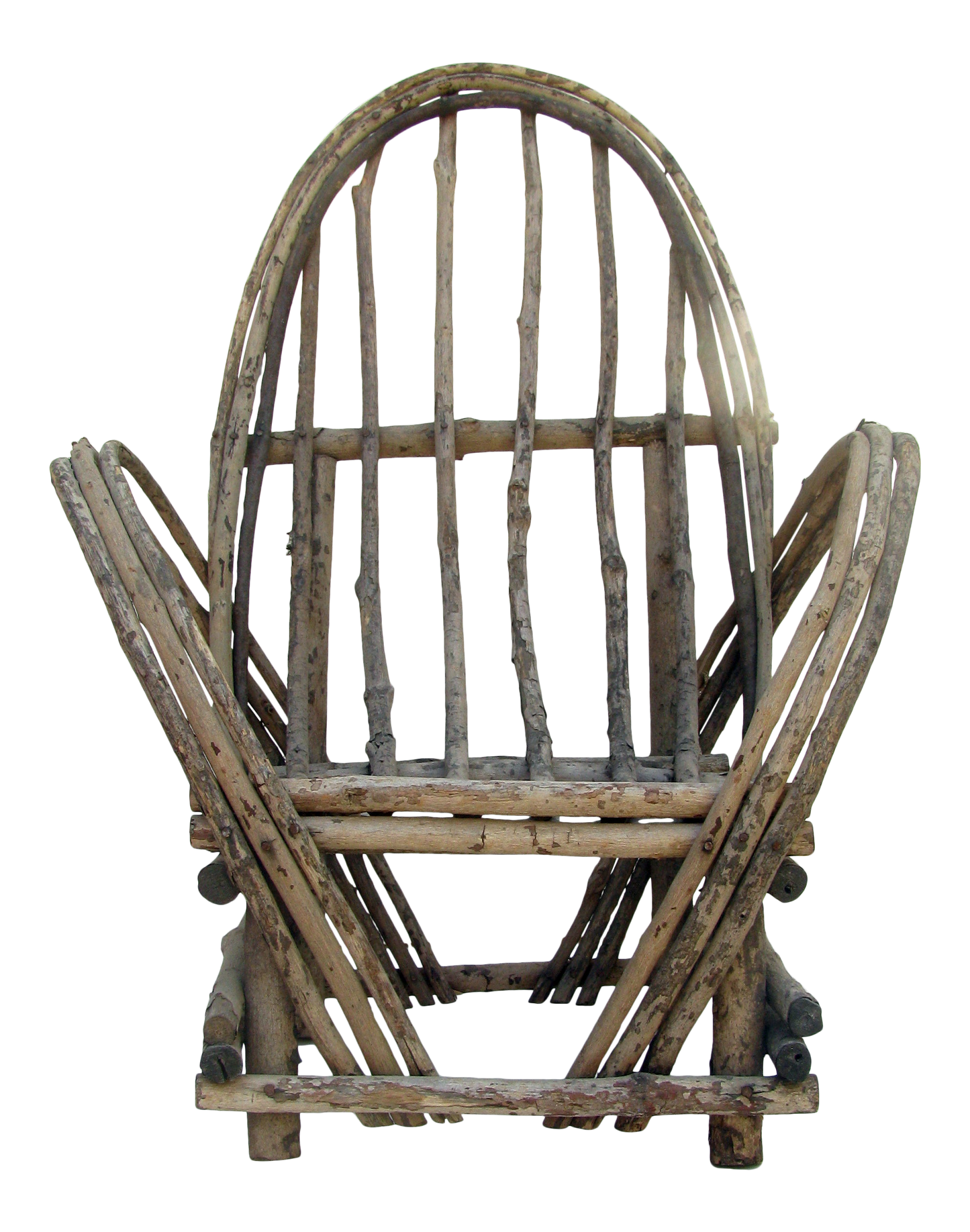 Small Adirondack Twig Chair for Garden Decor