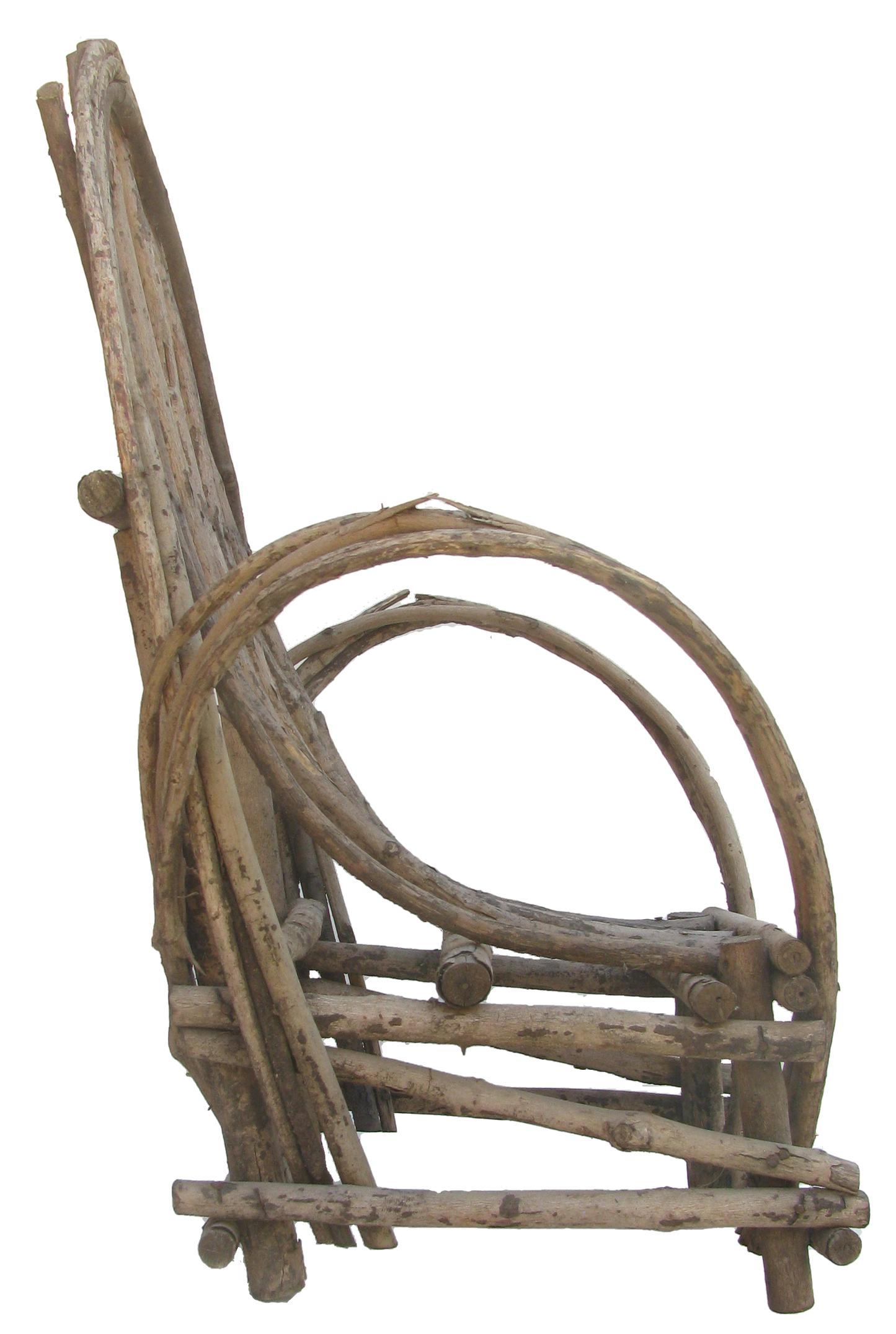 Small Adirondack Twig Chair for Garden Decor