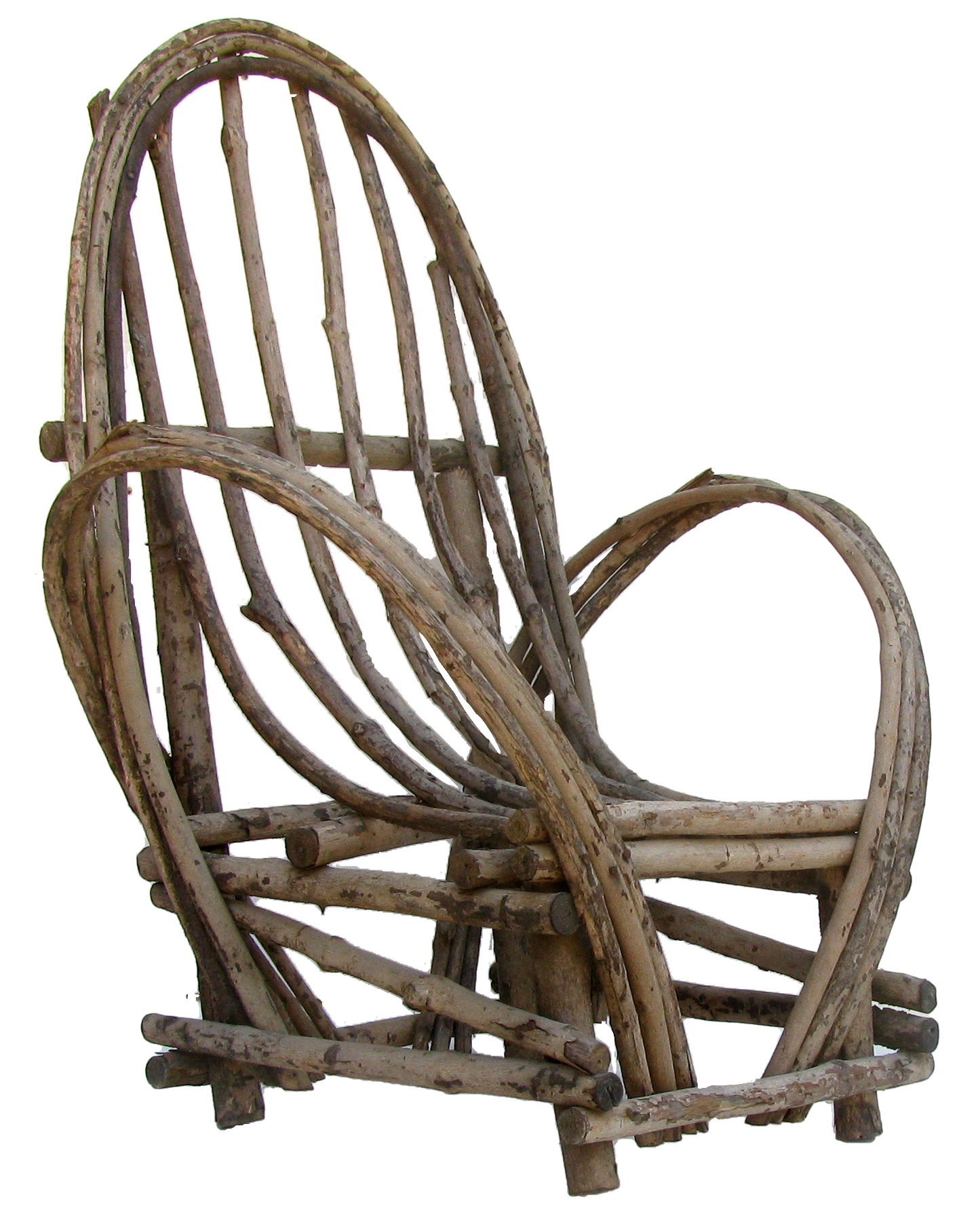 Small Adirondack Twig Chair for Garden Decor