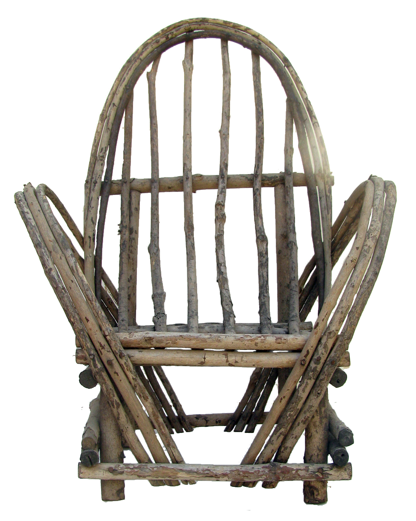 Small Adirondack Twig Chair for Garden Decor