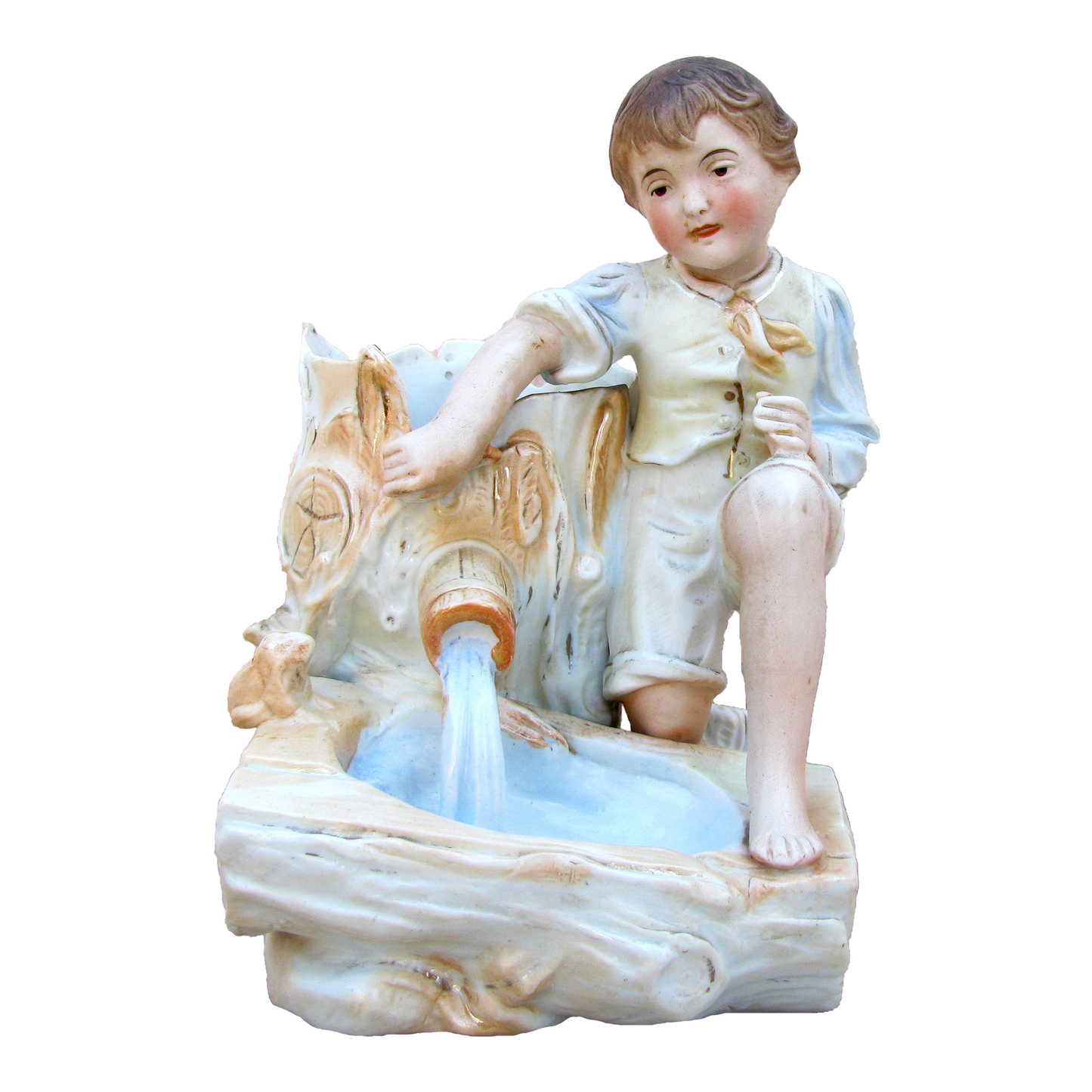 Staffordshire Style Porcelain Match Strike / Humidor