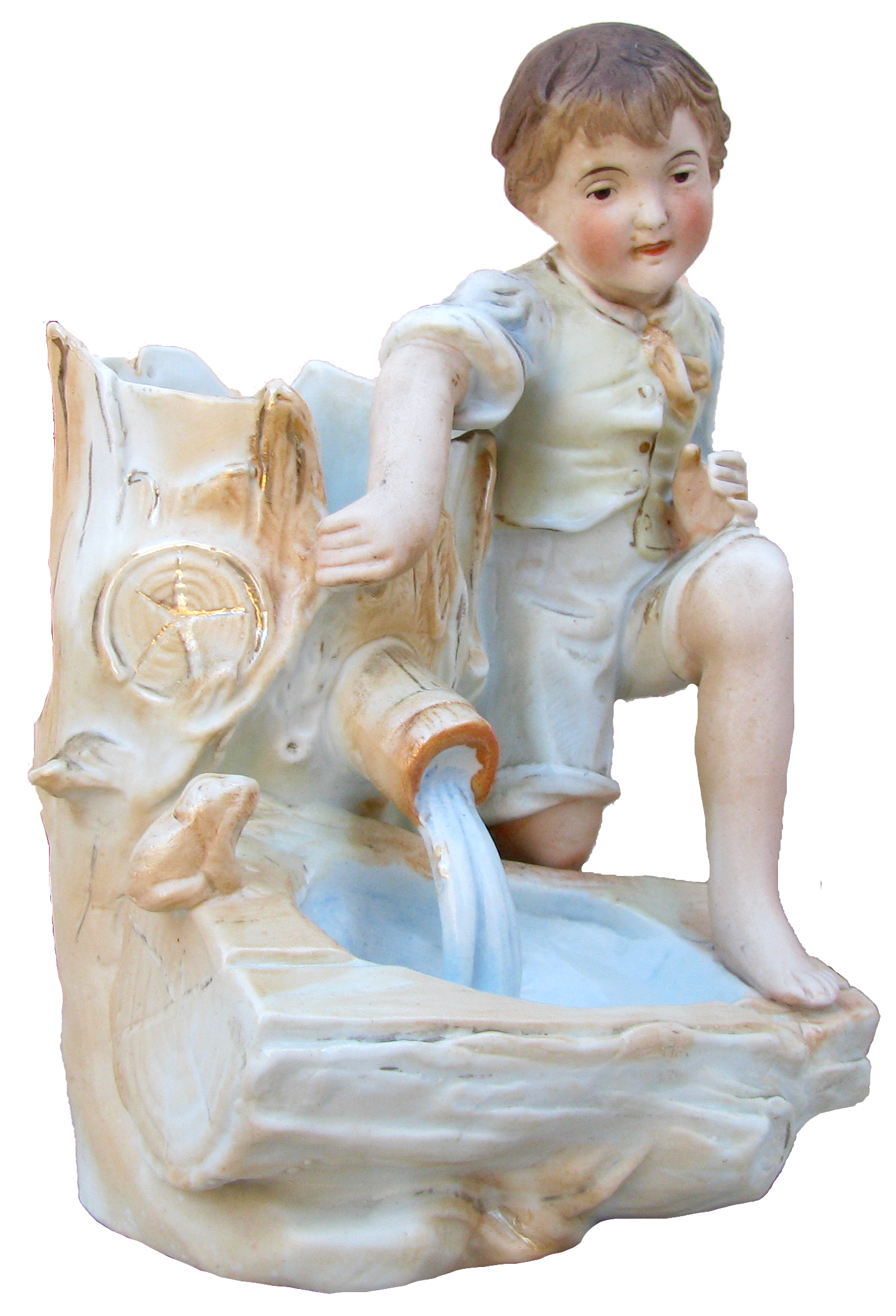 Staffordshire Style Porcelain Match Strike / Humidor