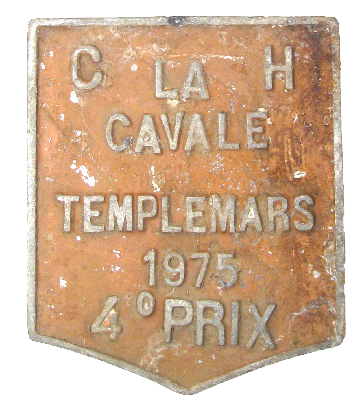 Vintage French Equestrian Trophy Plaques, Pair