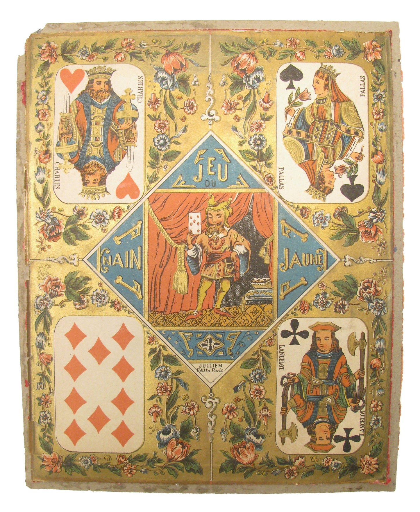 Vintage French Game Board & Rules Sheet