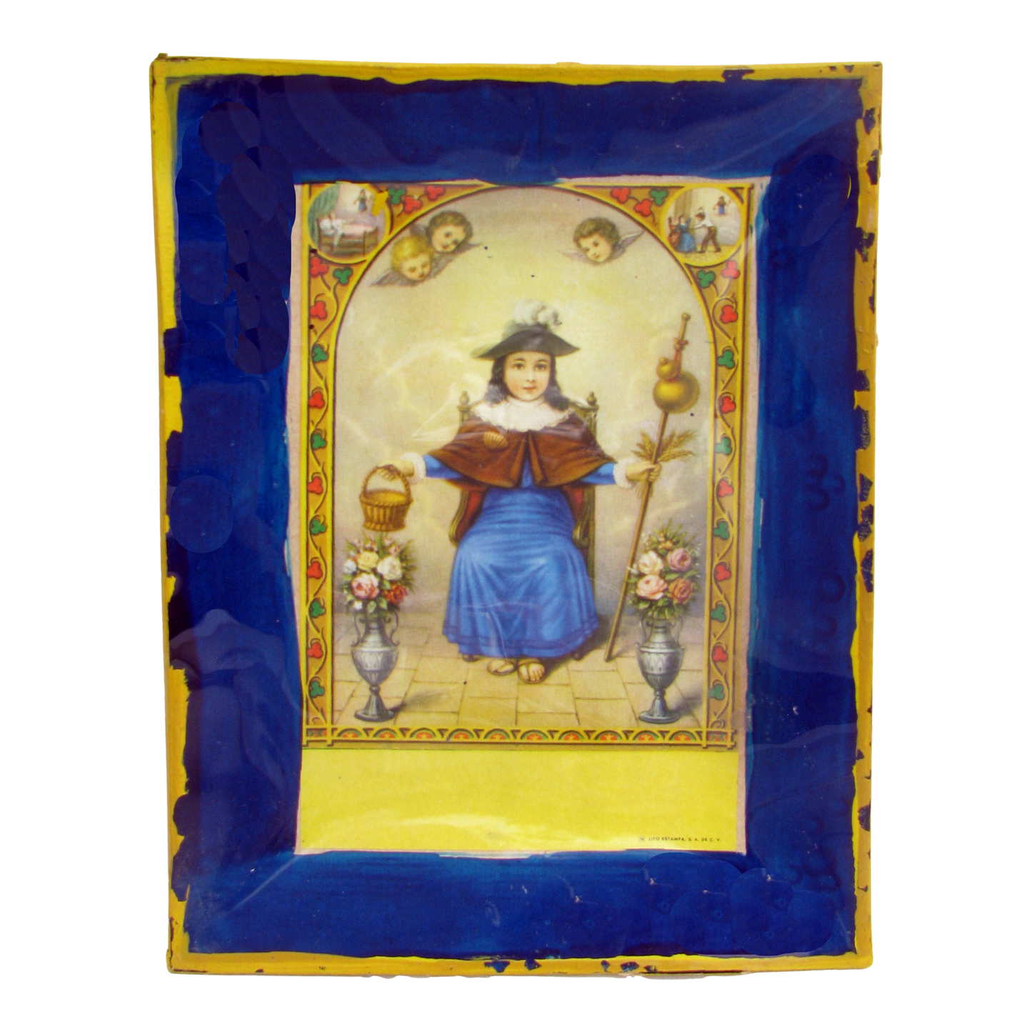 Vintage Mexican / Spanish Folk Art Santos or Retablo