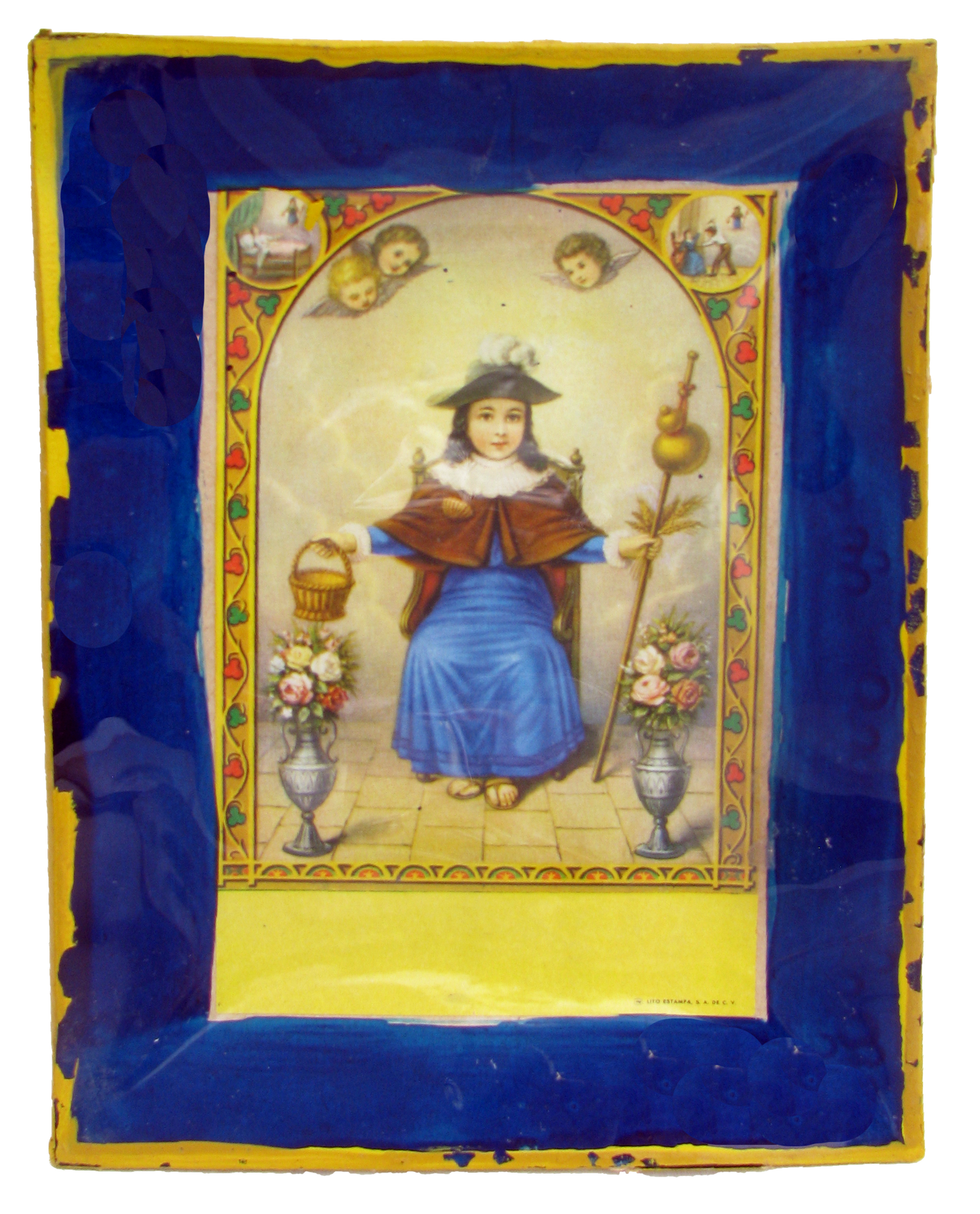 Vintage Mexican / Spanish Folk Art Santos or Retablo