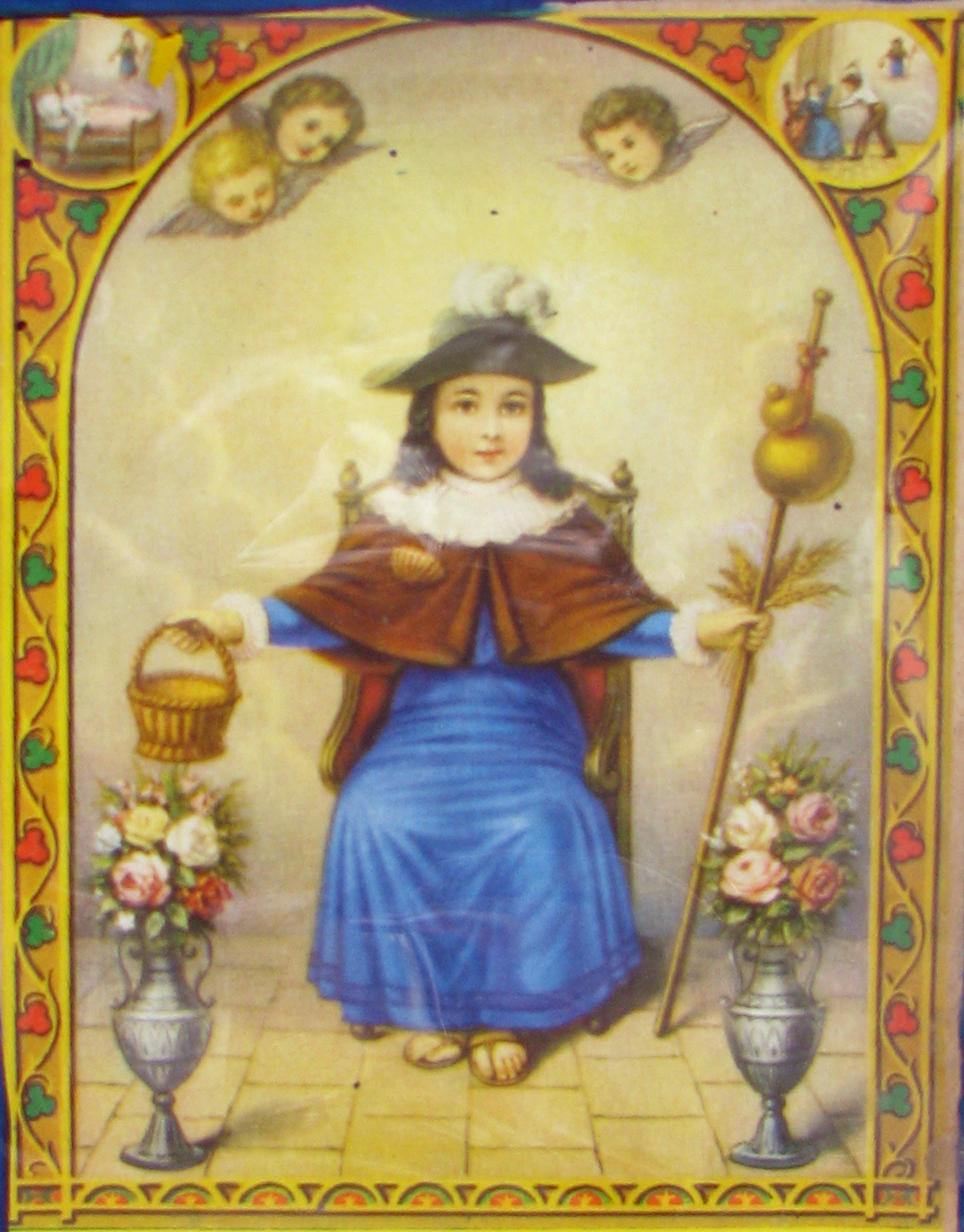 Vintage Mexican / Spanish Folk Art Santos or Retablo