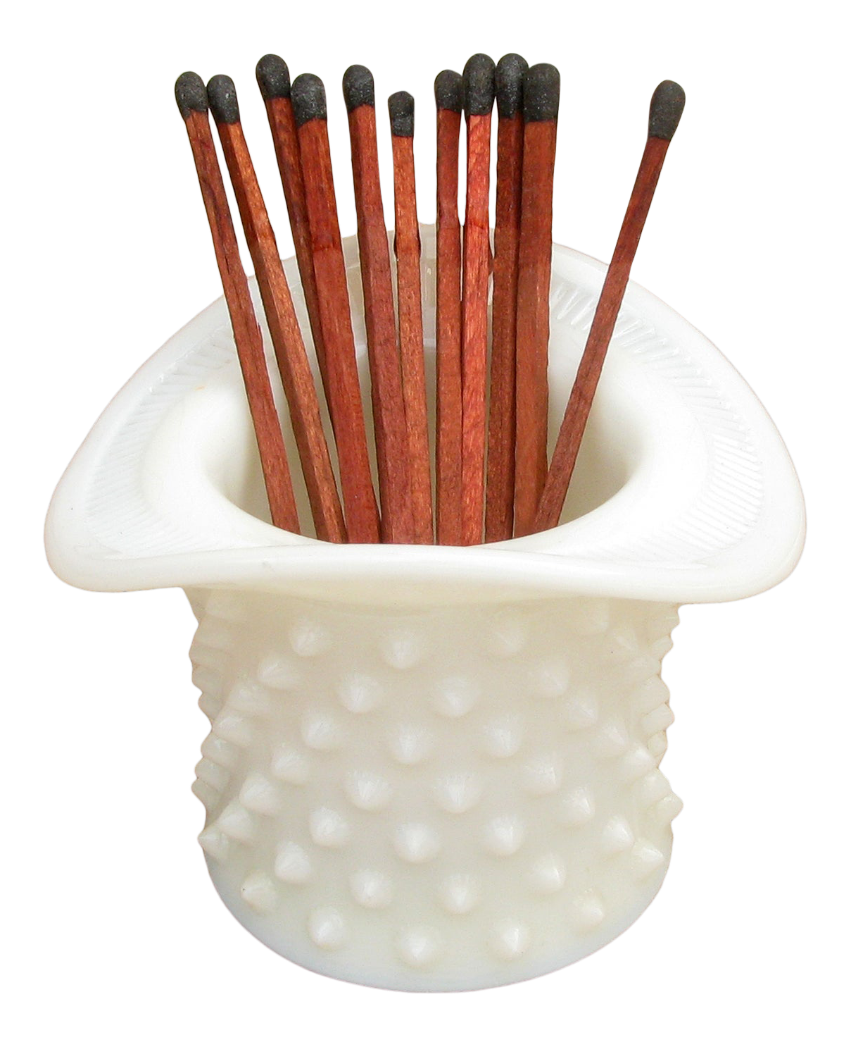 Vintage Opaline / Milk Glass Match Striker