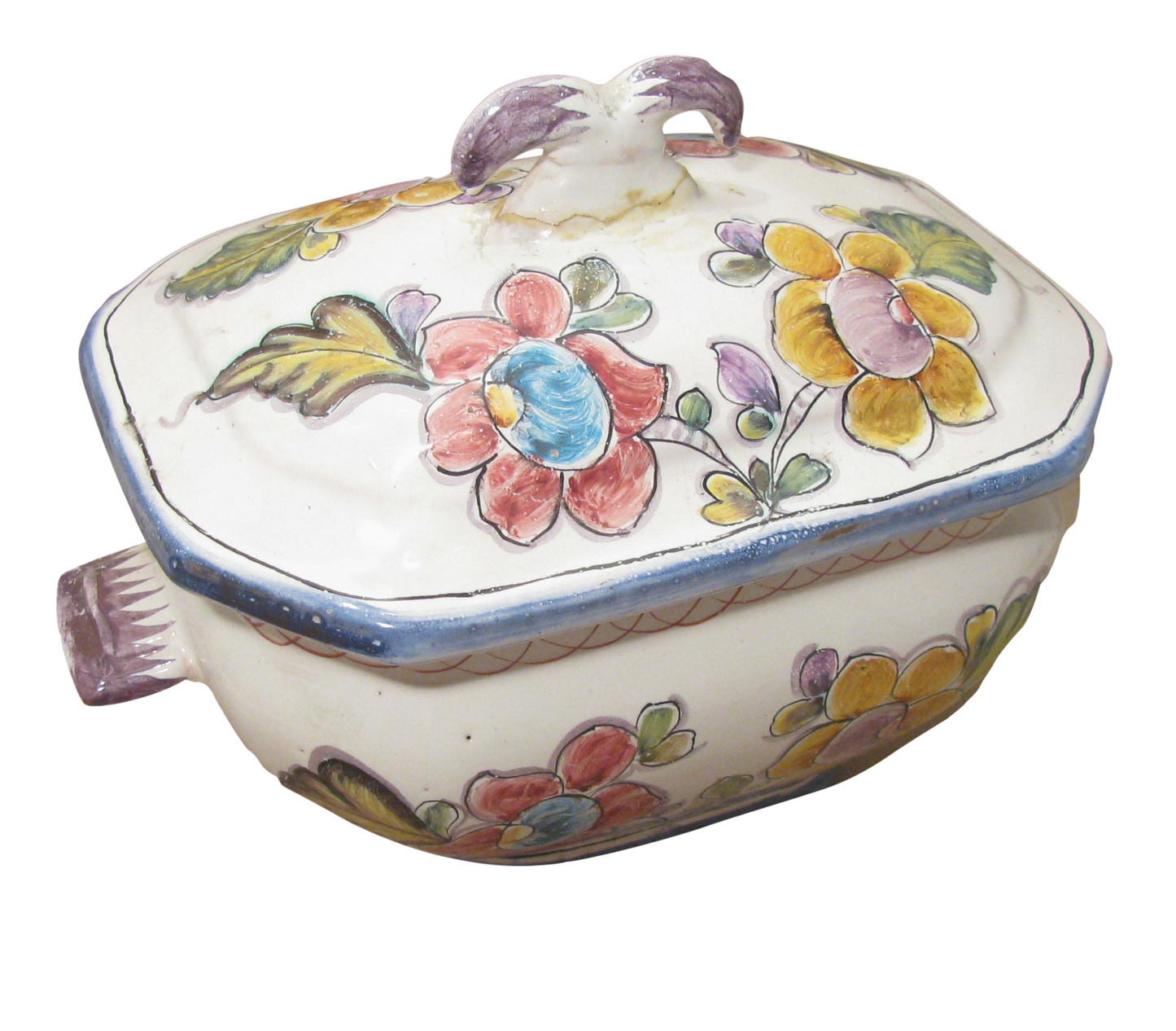 Vintage Portuguese Coimbra Pottery Tureen