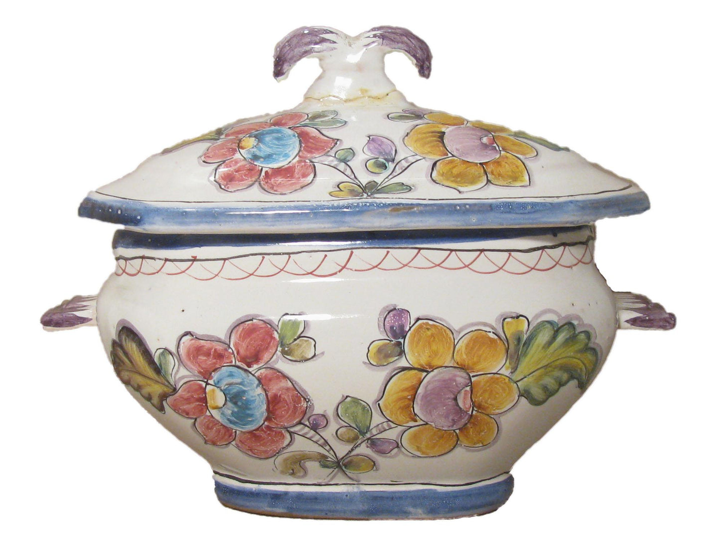 Vintage Portuguese Coimbra Pottery Tureen