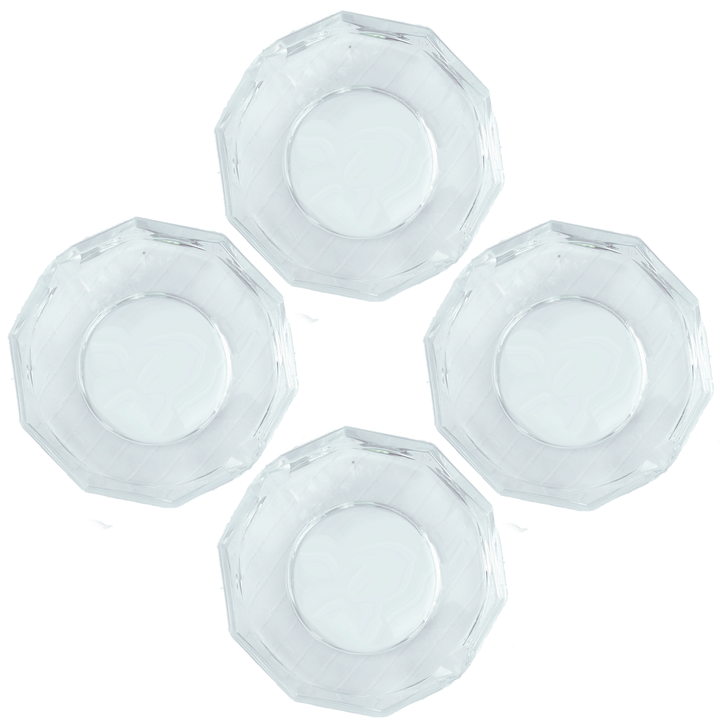 Vintage Val Saint-Lambert Crystal Bowls / Ashtrays, Set of 4