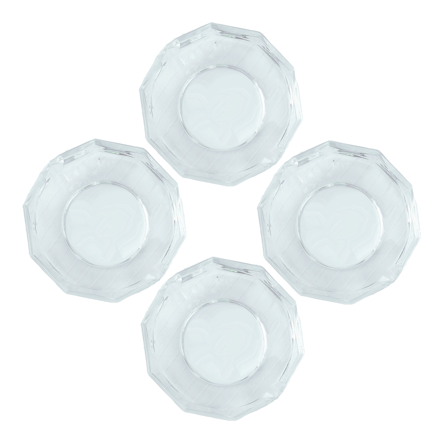Vintage Val Saint-Lambert Crystal Bowls / Ashtrays, Set of 4