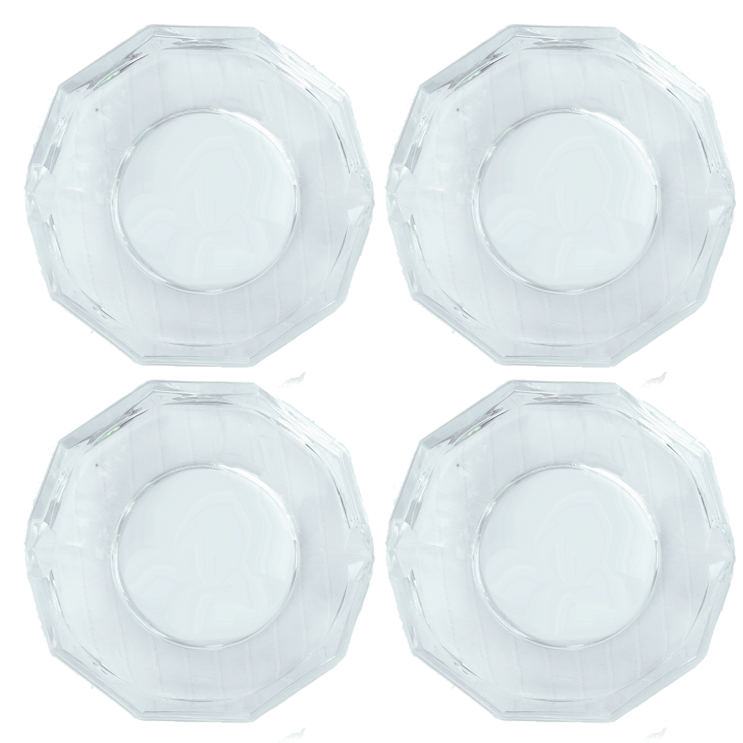 Vintage Val Saint-Lambert Crystal Bowls / Ashtrays, Set of 4