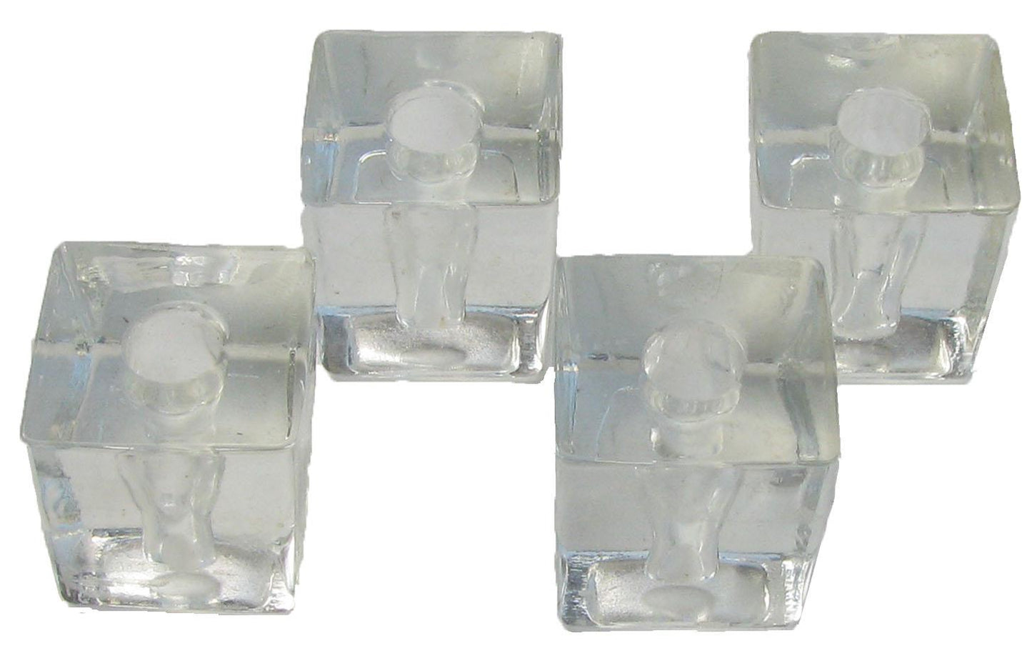 Mid-Century Acrylic Ice Cube Taper Candle Holders, Set of 4