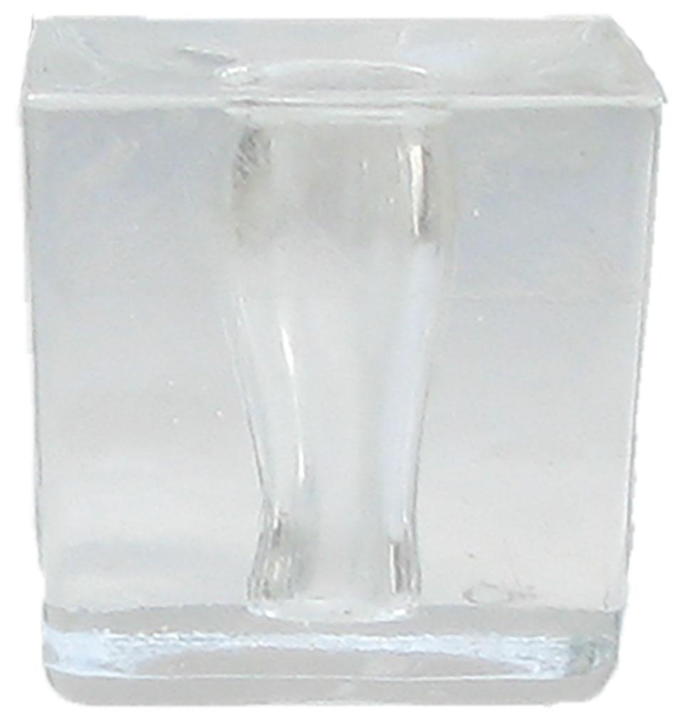 Mid-Century Acrylic Ice Cube Taper Candle Holders, Set of 4