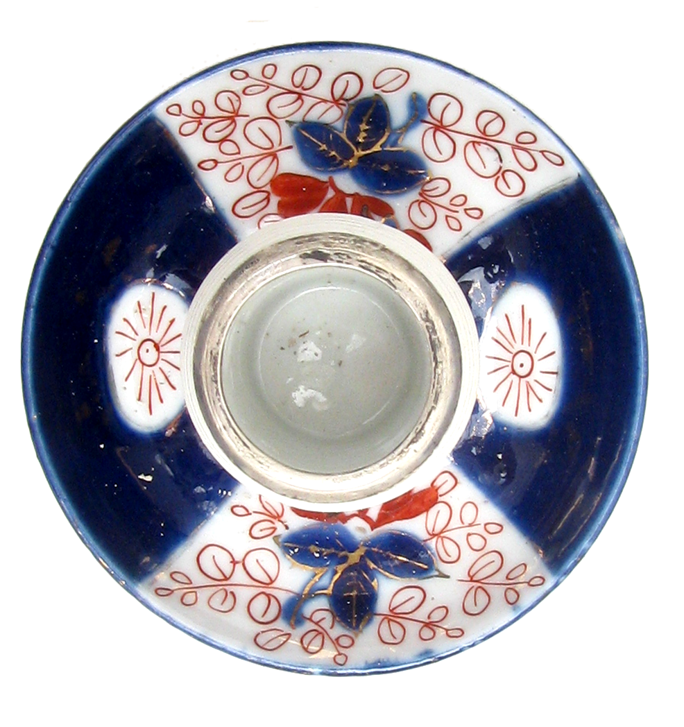 1870s English Imari / Sterling Silver Match Striker