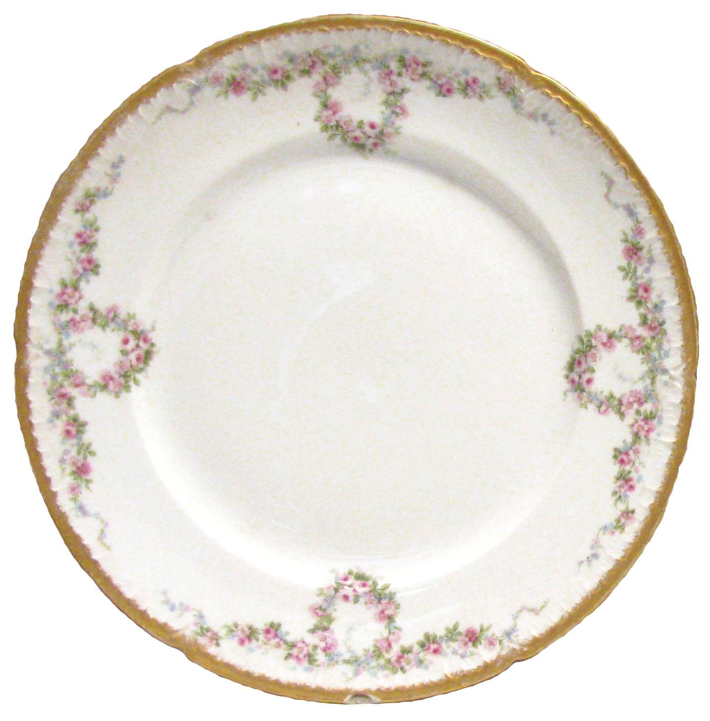 Gilt Haviland Limoges Plates - a Pair