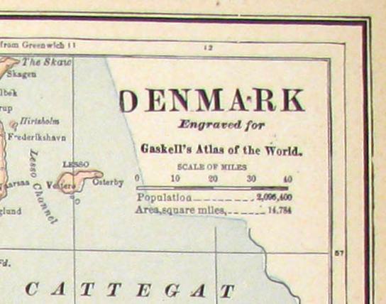 1880's Map of Holland, Belgium,Denmark, Sweden, & Norway