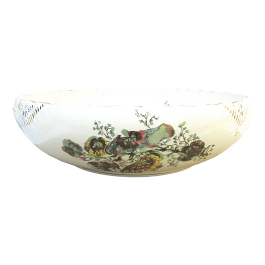 1890s Large English Staffordshire Ironstone Centerpiece Bowl