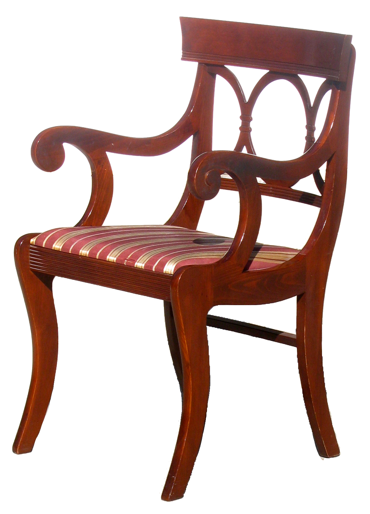 1930s English Regency Style Mahogany Klismos Accent / Desk Chair