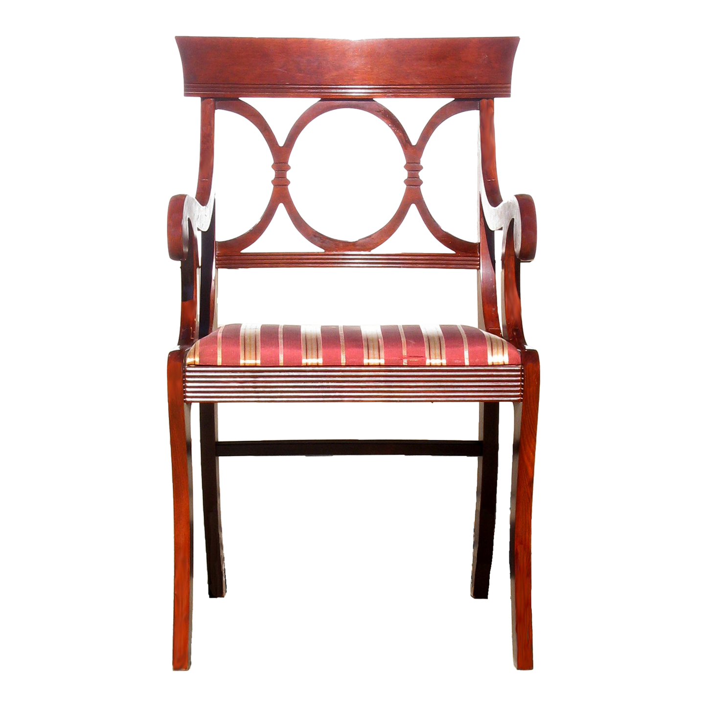 1930s English Regency Style Mahogany Klismos Accent / Desk Chair