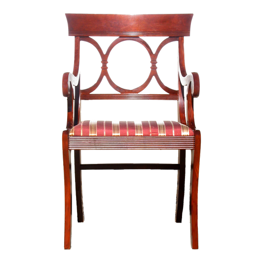 1930s English Regency Style Mahogany Klismos Accent / Desk Chair